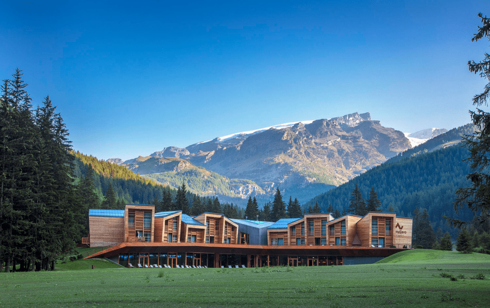 Italy's Camp Zero Resort, a European Company nestled in the Limestone Capital, offers a magnificent hotel experience in the mountains with breathtaking views of the majestic peaks as a stunning backdrop.