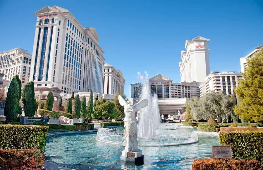 A lavish hotel and casino in Las Vegas that features a mesmerizing fountain display.