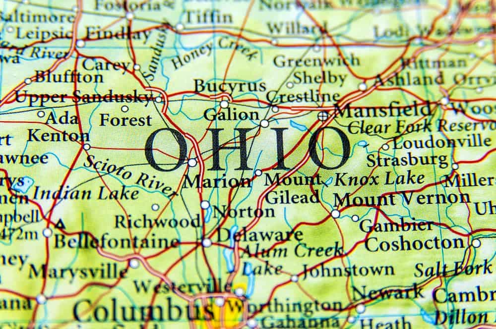 A map of Ohio State Parks is shown, highlighting the areas with high Camping Demand.