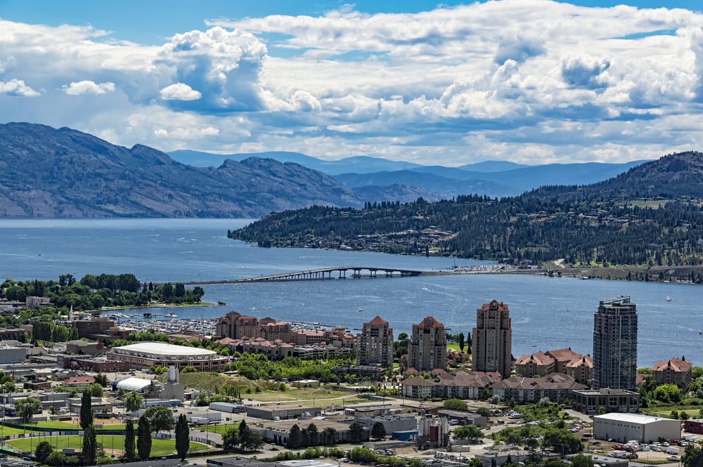 An aerial view of the city of Vancouver, British Columbia, a bustling tourism hotspot.