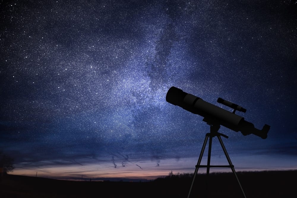 An image of a telescope in the night sky.