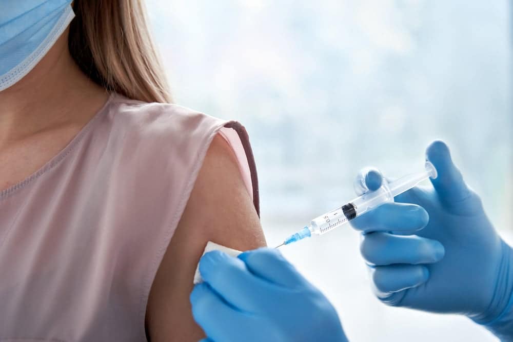 An outdoor enthusiast in New York participates in a vaccine incentive campaign by getting a coronavirus vaccine.