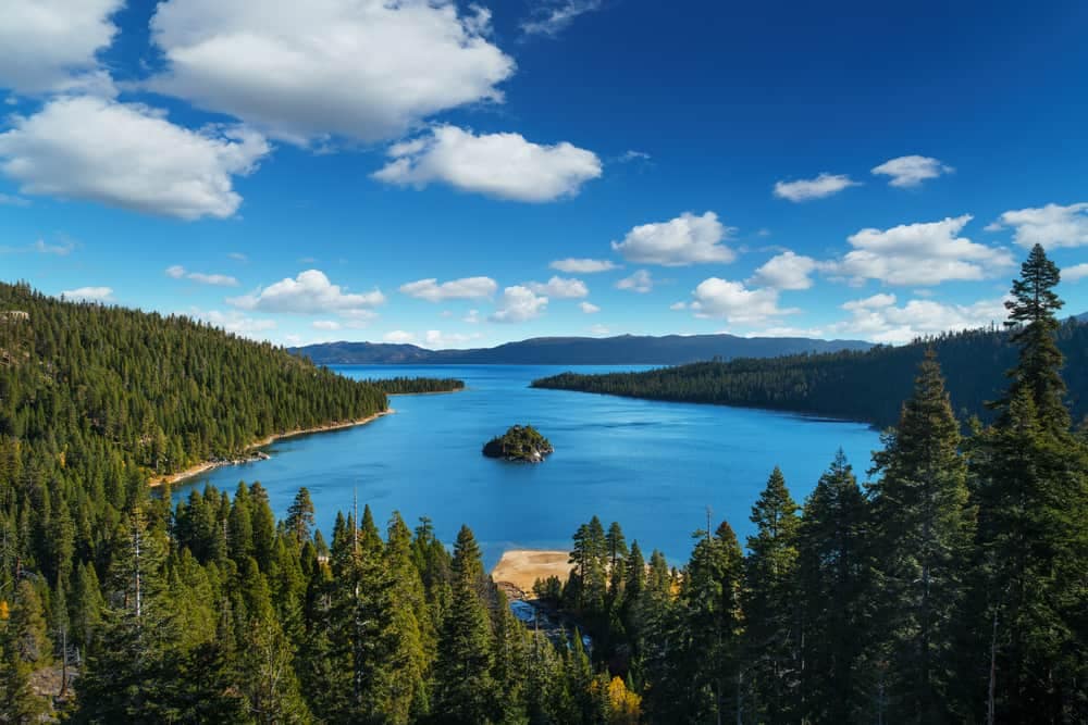 Modify the description below with ONLY one or two of the keywords below:
Lake Tahoe, Van Sickle Bi-State Park