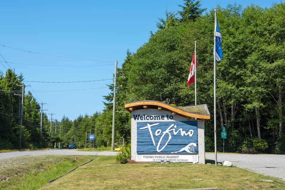 A sign for the town of Turton, located in West Coast Communities of British Columbia.