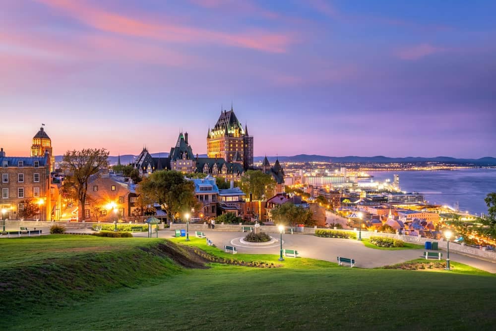 Tourism in Quebec: A Breathtaking View of the City at Dusk