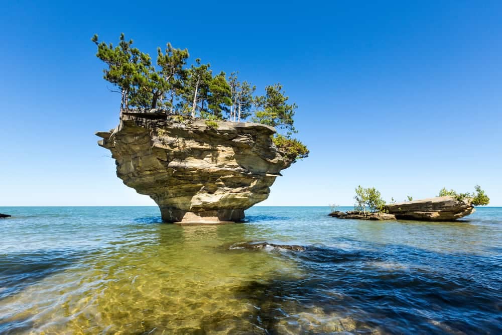 A rock formation located near Port Austin.