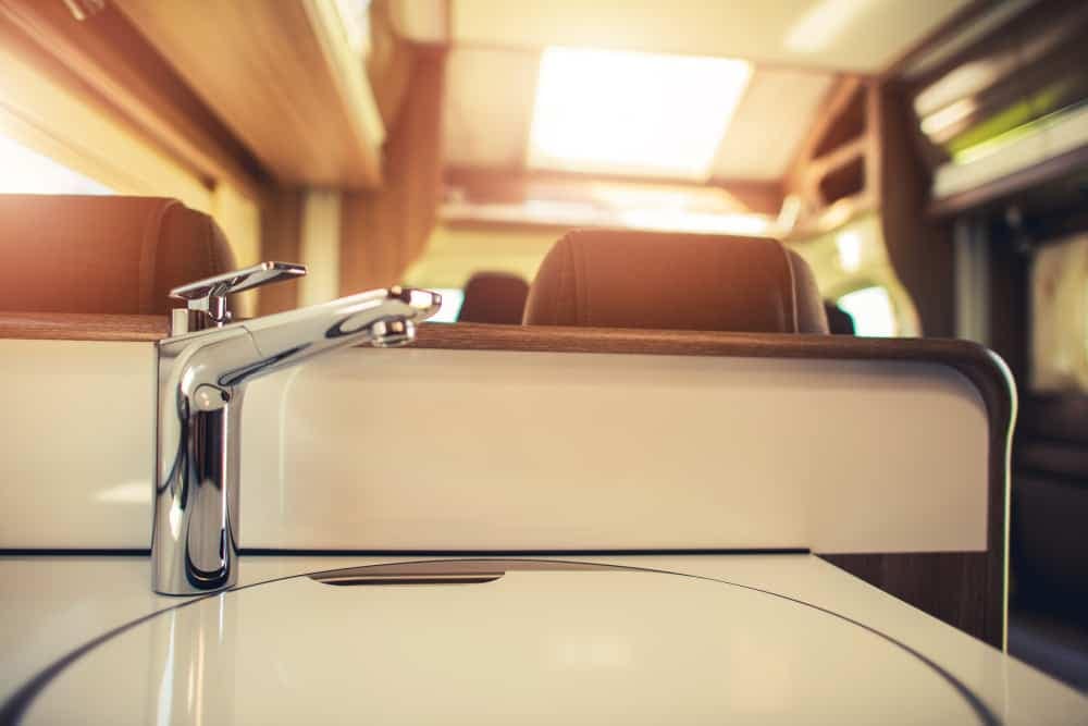 An image of a 2023 Luxury RV Trailer sink.