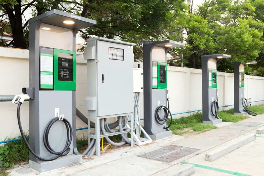 Electric car charging stations in Thailand funded by the Canadian Government.
