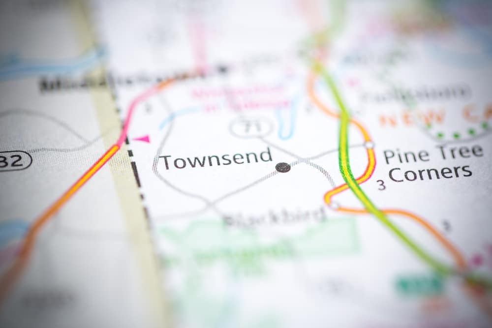 An innovative close up of a town on a map with development proposals.