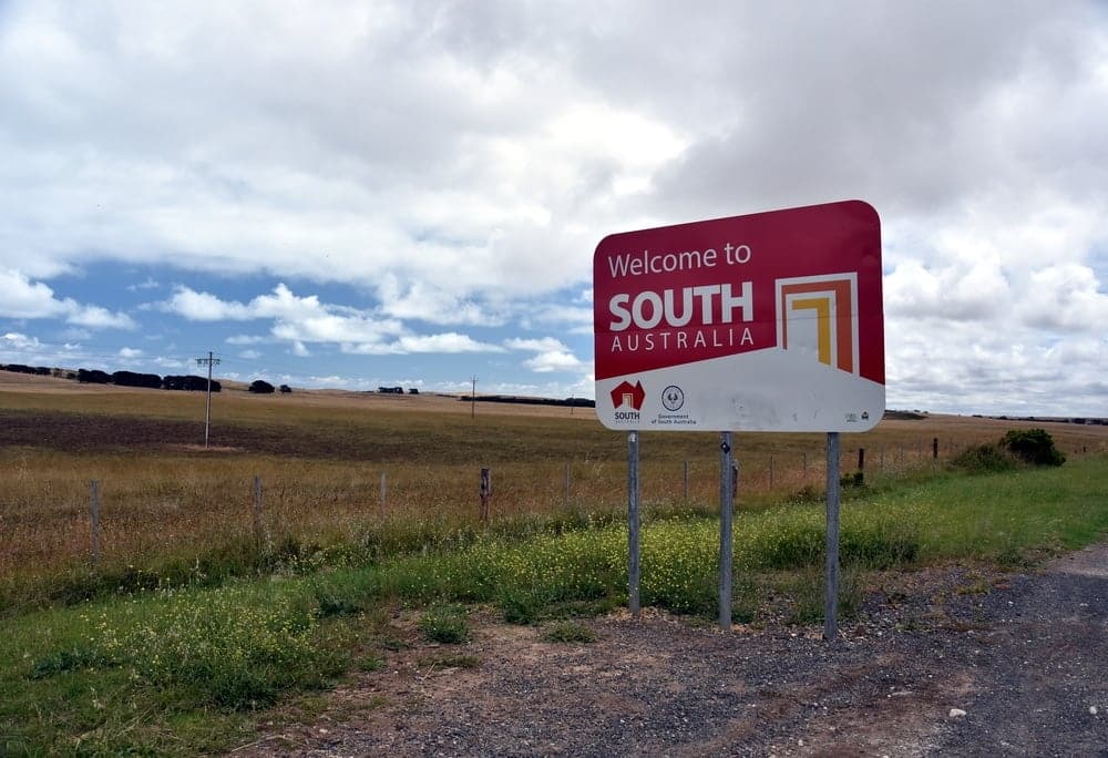 A sign that says welcome to South Australia, as the SA-Victorian border reopens.
