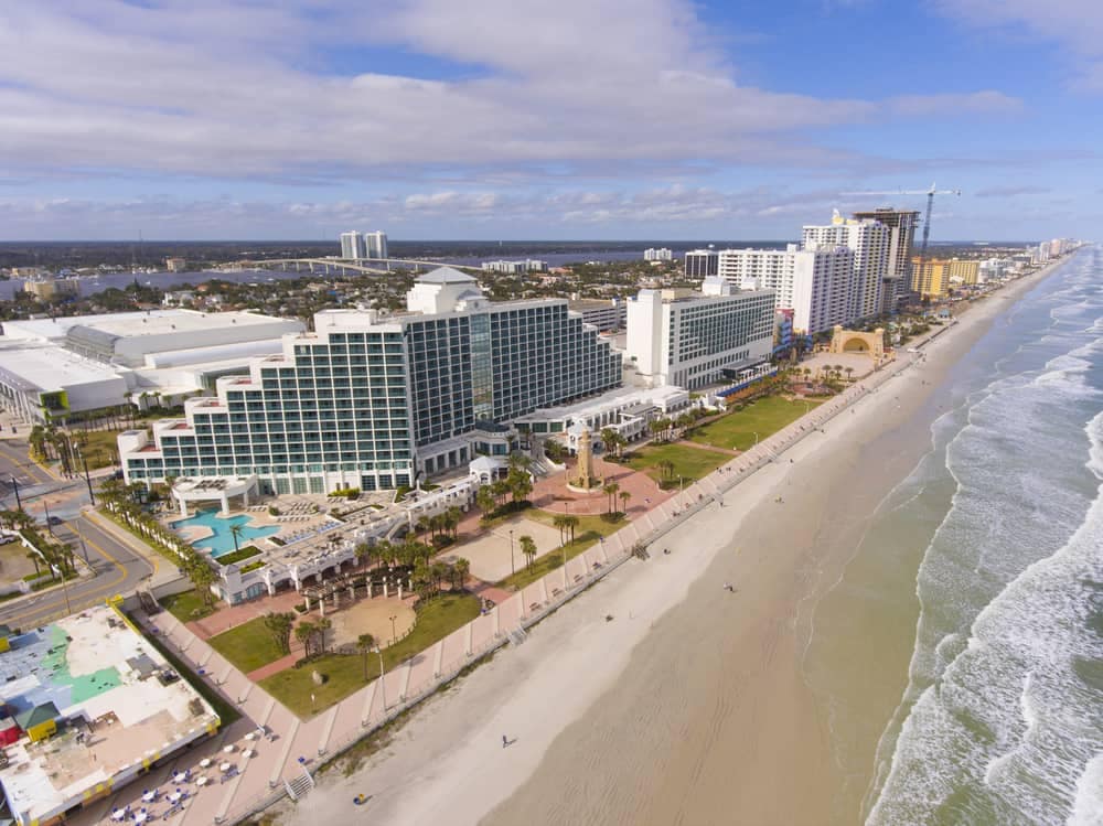 An aerial view of the beach in Alabama.