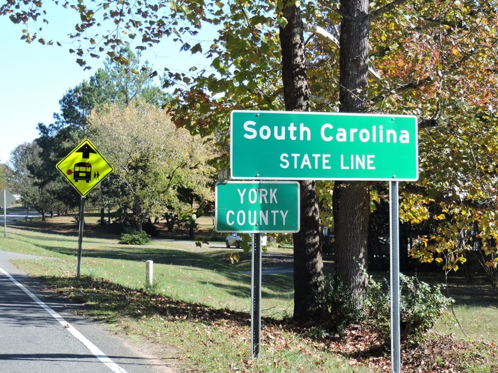 A road sign indicating the expansion plans for parks in York County.