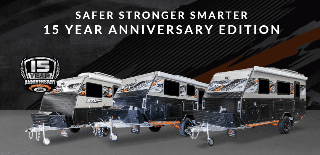 Safer, stronger, and smarter than ever before, the MDC Campers 15 year anniversary edition showcases a range of upgraded caravan models.