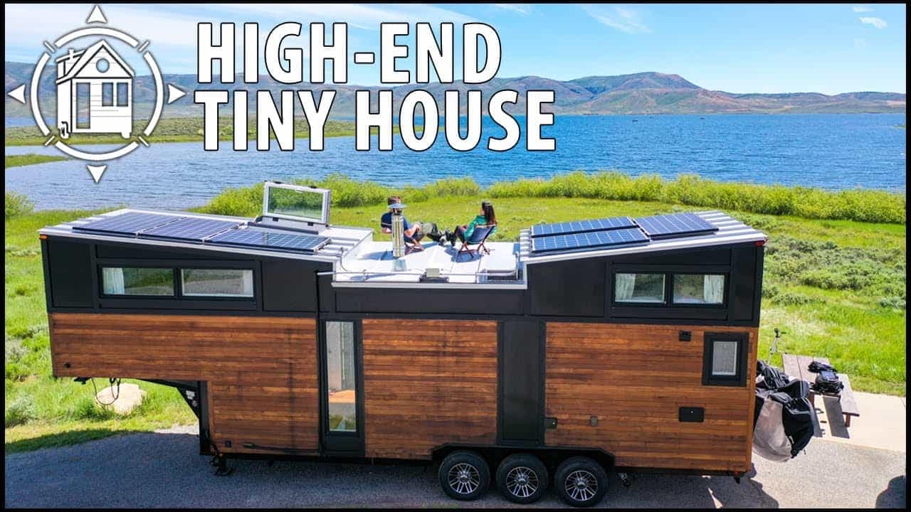 A high-end tiny house, the epitome of luxury in compact living.