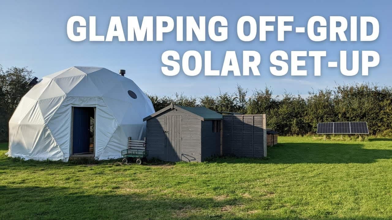 Experience the ultimate glamping adventure with our off-grid solar set up.