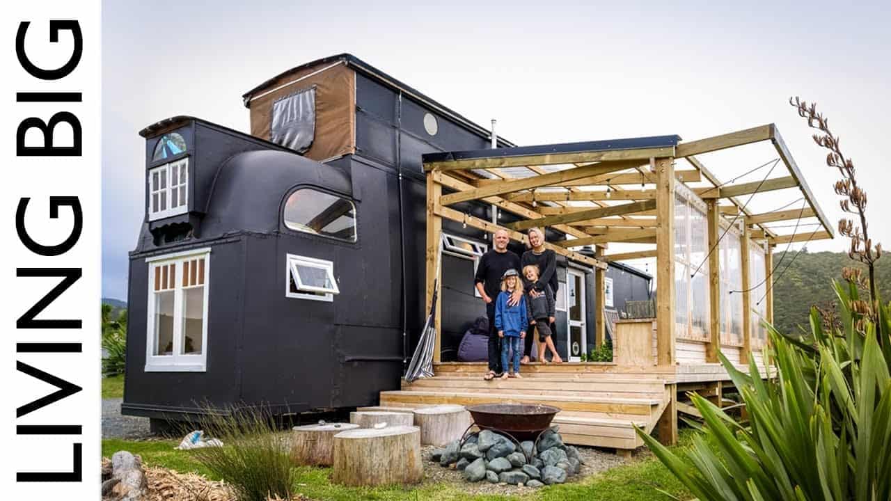 Living big in a tiny house bus.