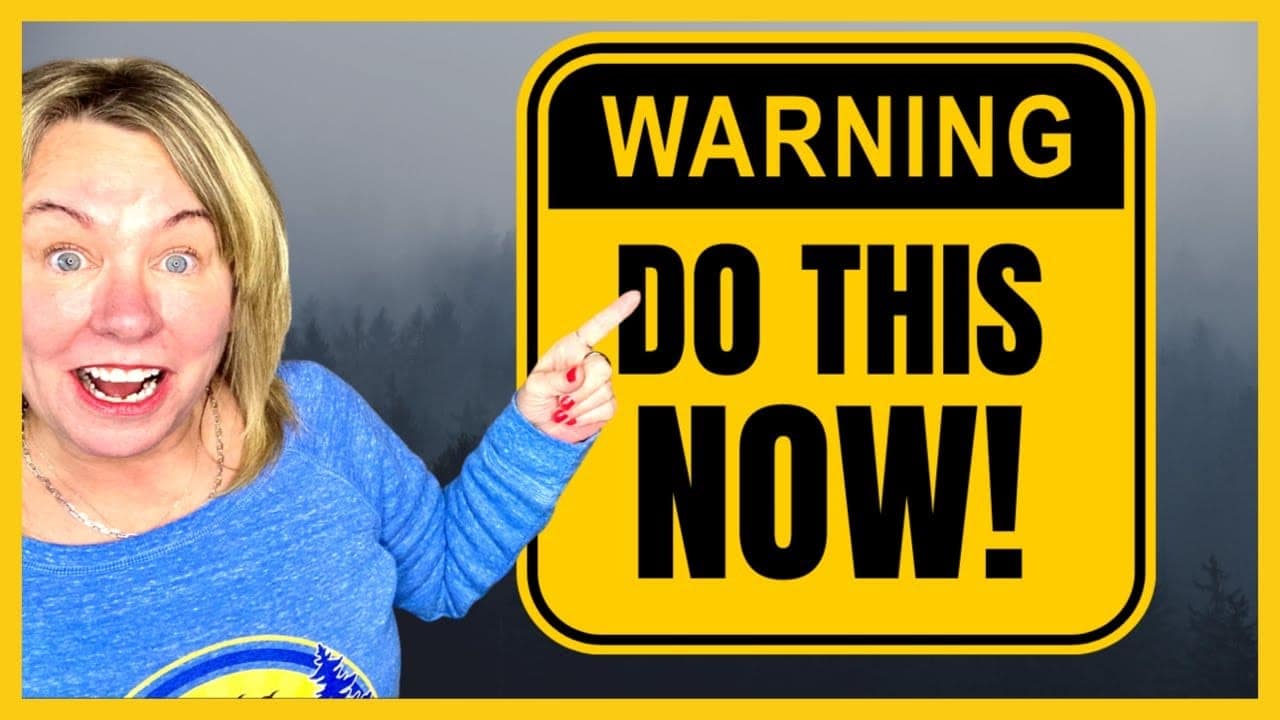 A woman pointing to a warning sign at a campsite, offering tips for reservations.