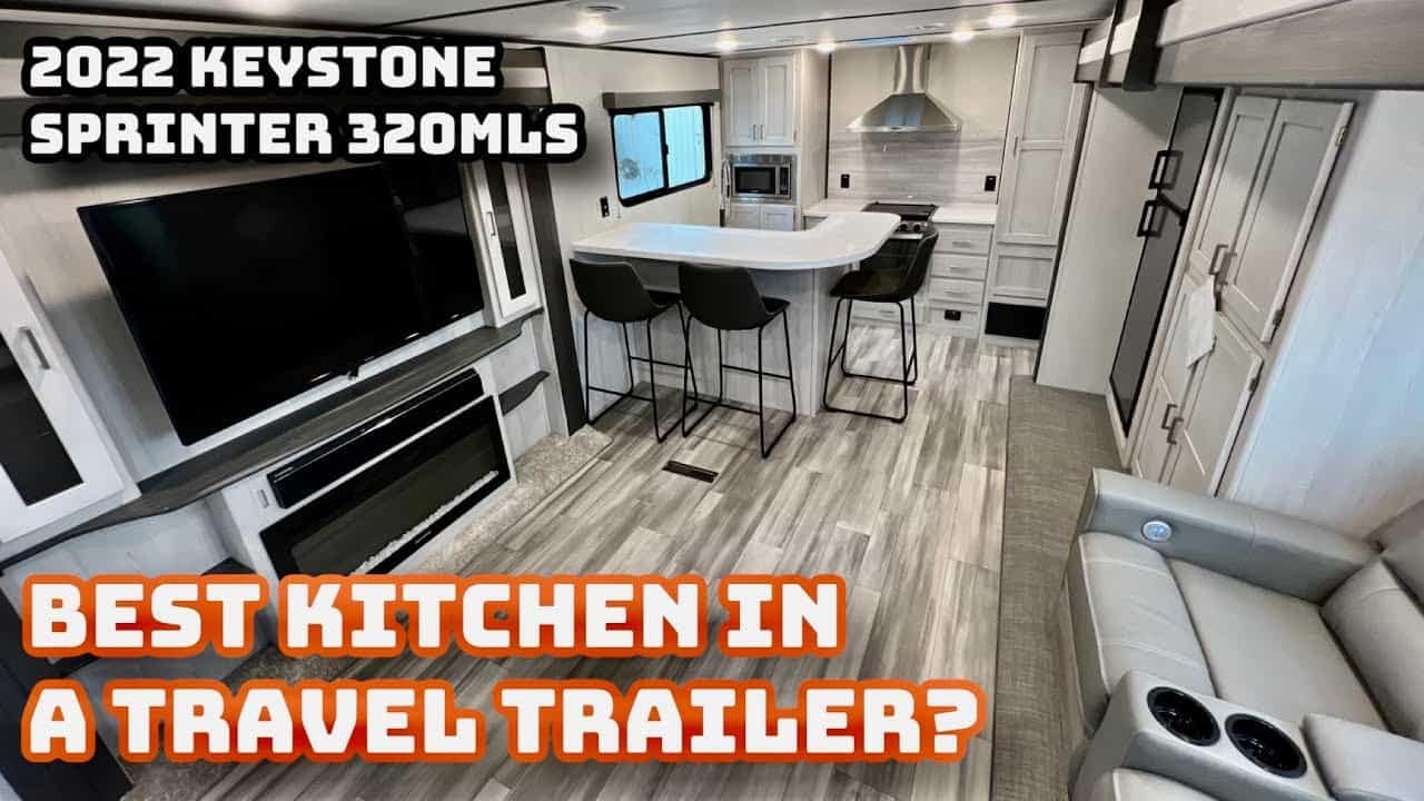 Experience the ultimate kitchen in the 2022 Keystone Sprinter 320MLS travel trailer.