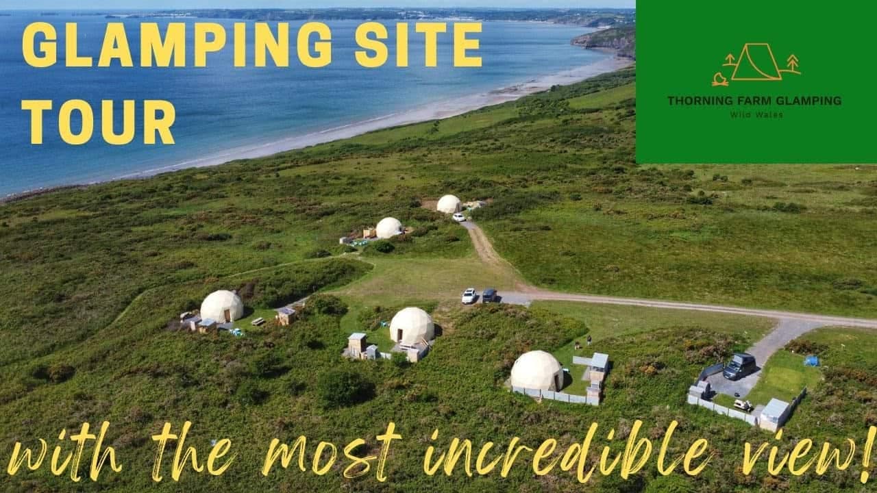 Explore the stunning Geodesic Domes and Bell Tents at Thorning Farm Glamping, offering the most incredible view.