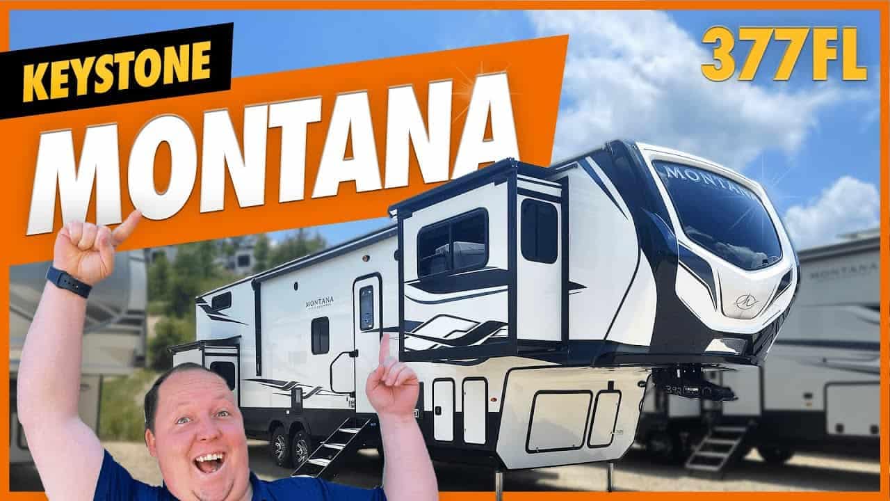 An RV featuring the renowned Keystone Montana 37FL, offering exceptional space and comfort for RVers.
