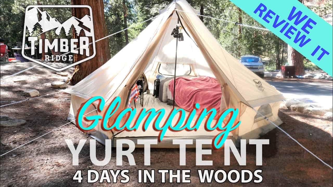 A luxury glamping yurt tent for three days in the woods.