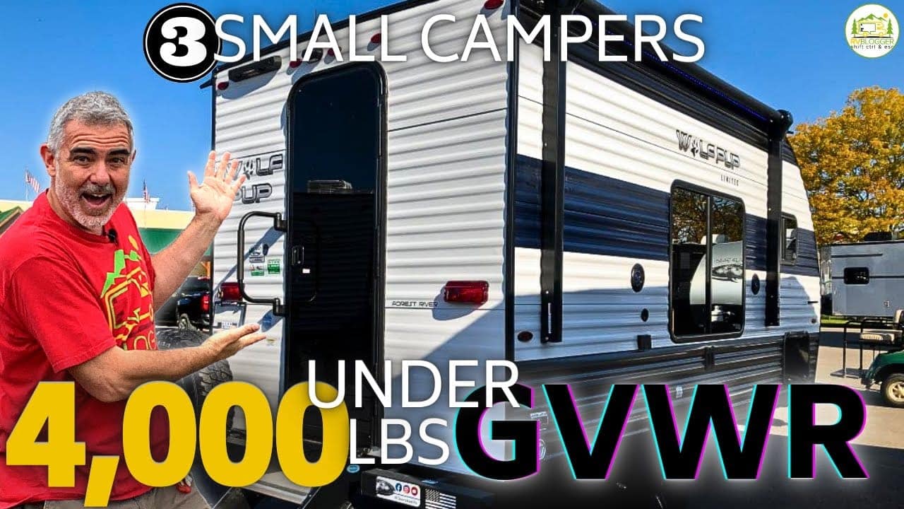 3 small campers under 4 lbs gwr. We have a selection of lightweight camper trailers weighing less than 4 lbs.