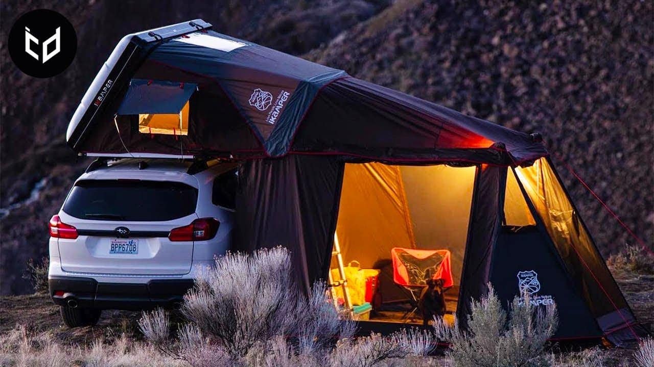 Enhancing outdoor experiences with a car equipped with a tent.