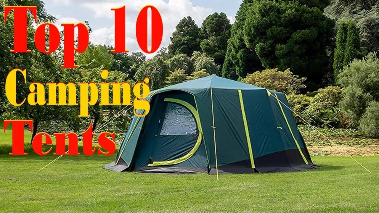 A comfortable camping tent in a grassy area.
