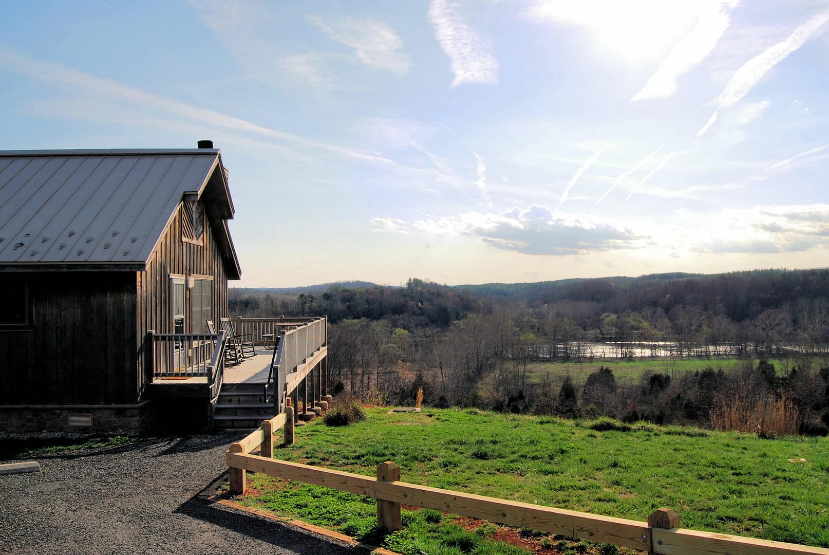 A quaint house on a hill, providing a serene outdoor nighttime experience.