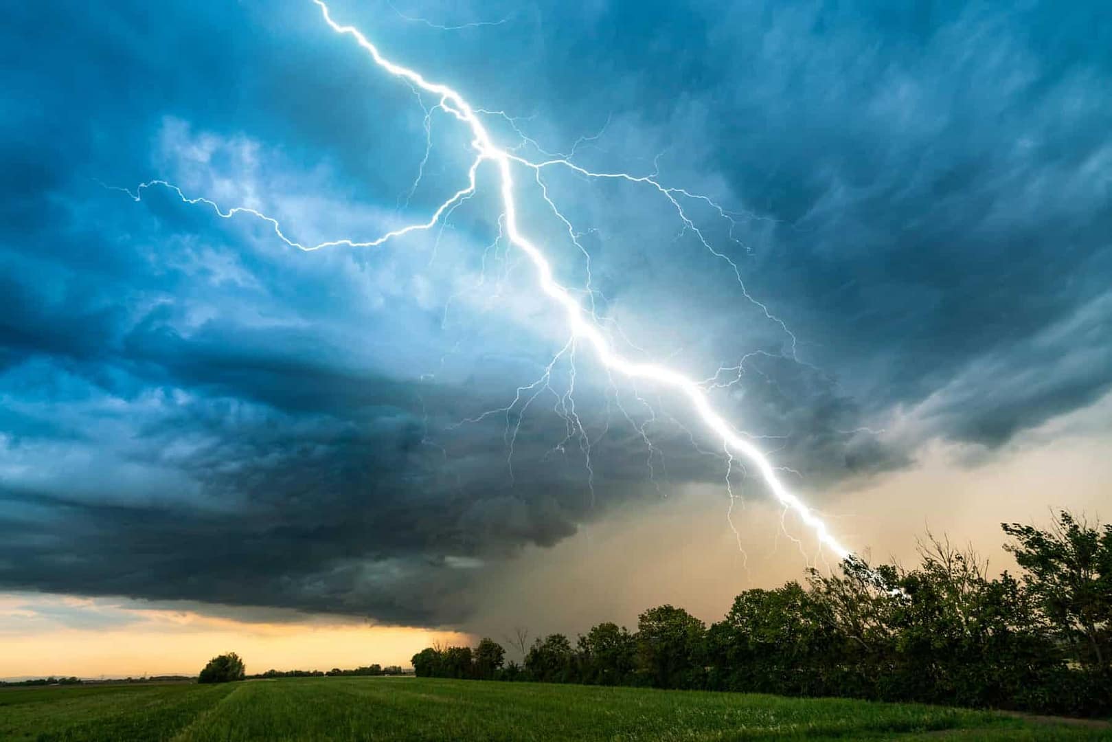 Lightning striking Oregon wildfire.