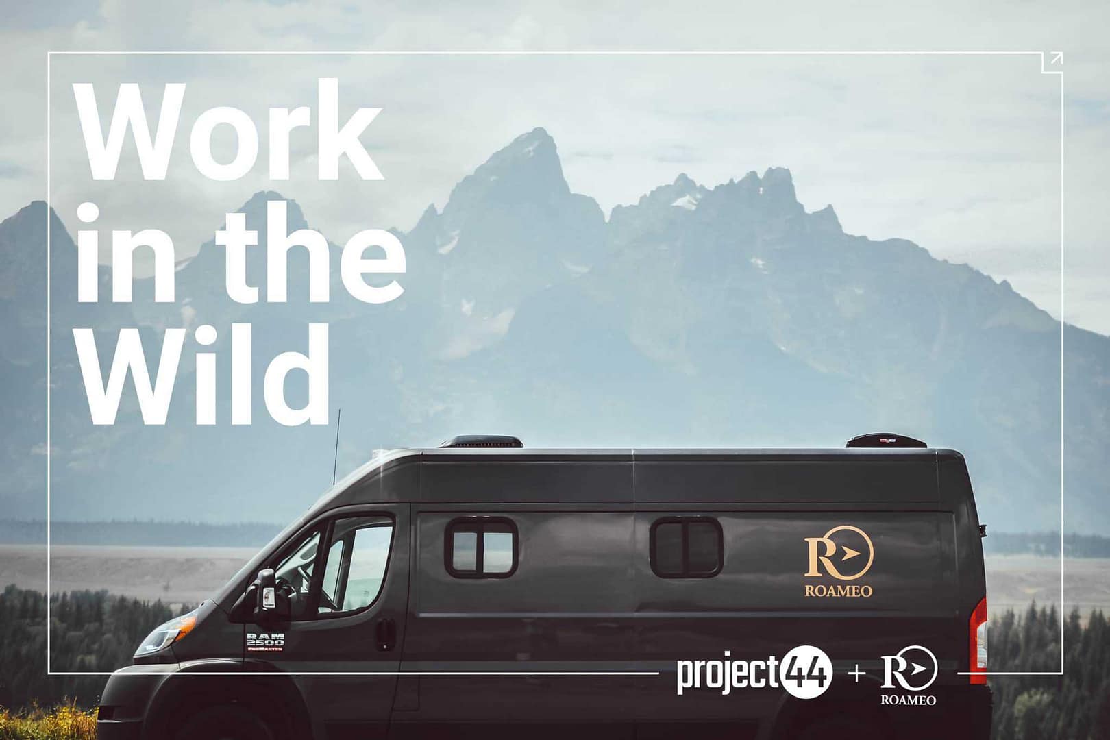 A work-from-anywhere RV designed for project44's remote workforce, promoting productivity even in the wild.