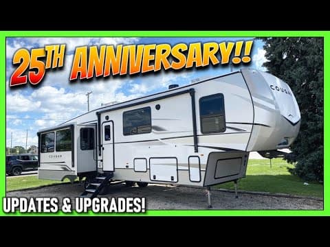A 2023 Cougar 368MBI, a classier and more spacious 25th anniversary RV with updates and upgrades.