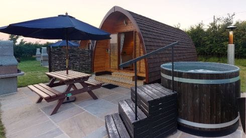 The luxurious glamping pods in the Yorkshire Dales offer stunning views.