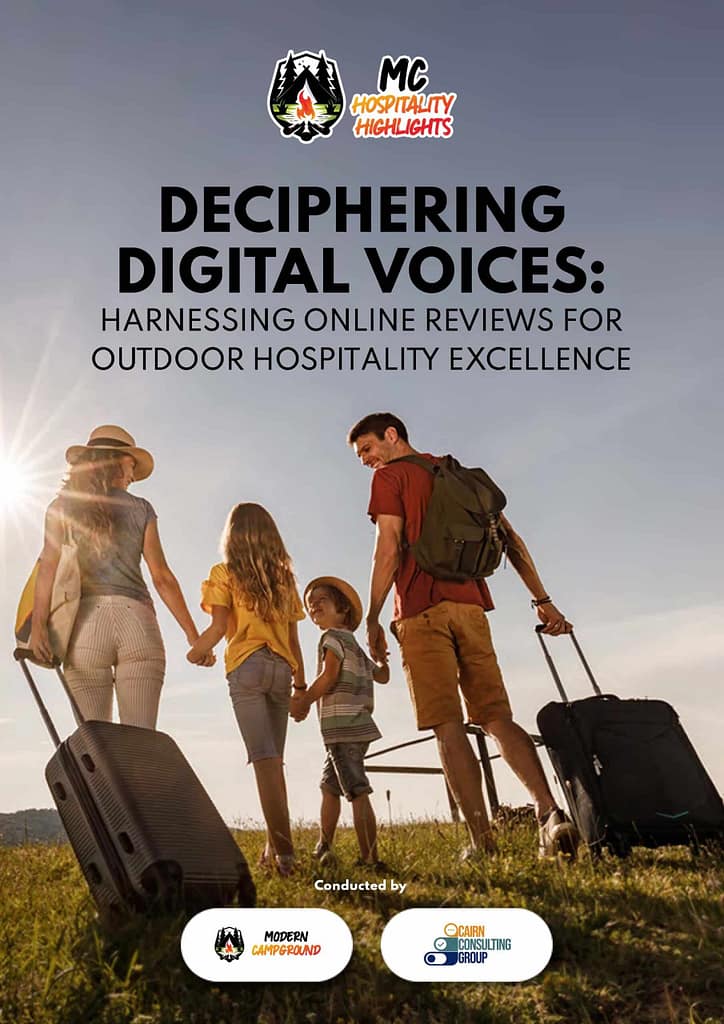 A Highlights family with luggage, deciphering digital experiences for outdoor hospitality excellence.